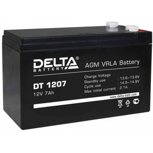 8792 Аккумулятор Delta 12V 7.0Ah DT 1207 (Аккумуляторы и Элементы питания / Аккумуляторы и Элементы питания) - It-monolit: компьютеры, и комплектующие.