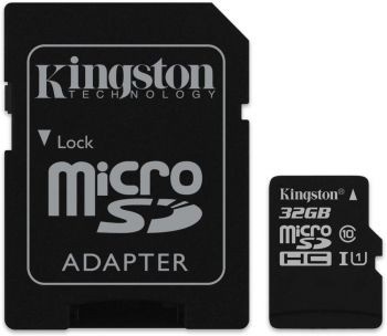 31055 Карта памяти MicroSDHC 32GB Kingston Class 10 SDCS/32GB + adapter (Флеш, карты памяти, картридеры / Носители информации) - It-monolit: компьютеры, и комплектующие.