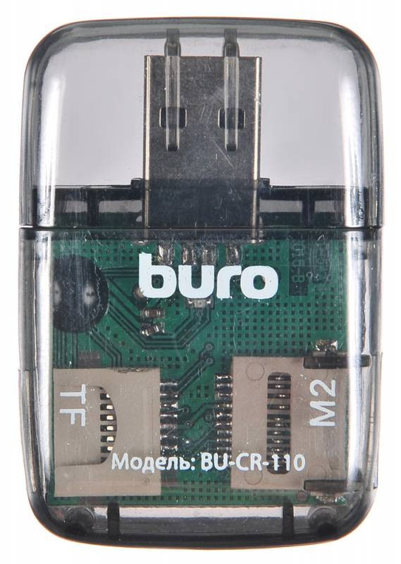 30910 Устройство чтения карт памяти USB2.0 Buro BU-CR-110 черный (Флеш, карты памяти, картридеры / Носители информации) - It-monolit: компьютеры, и комплектующие.