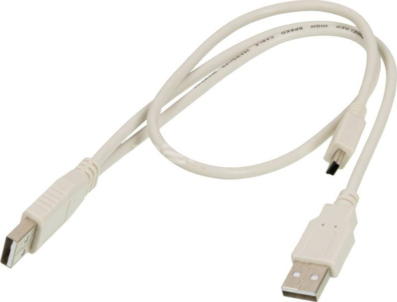 30046 Кабель USB 2.0 A (m)- mini USB (m), 0.3м + доп.питание (Интерфейсные кабели и адаптеры / Периферия и аксессуары) - It-monolit: компьютеры, и комплектующие.